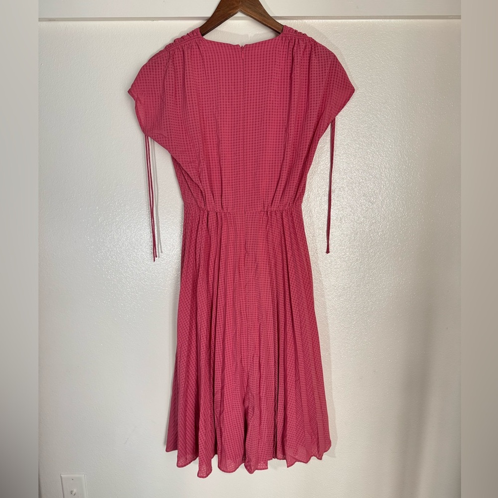 Gal Meets Glam 2 Angelica Pink Pleated Midi Dress with gingham pattern - Picture 8 of 11